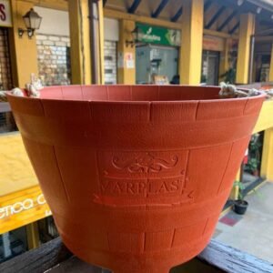 Macetero Modelo Barril Color Terracota 52 cm