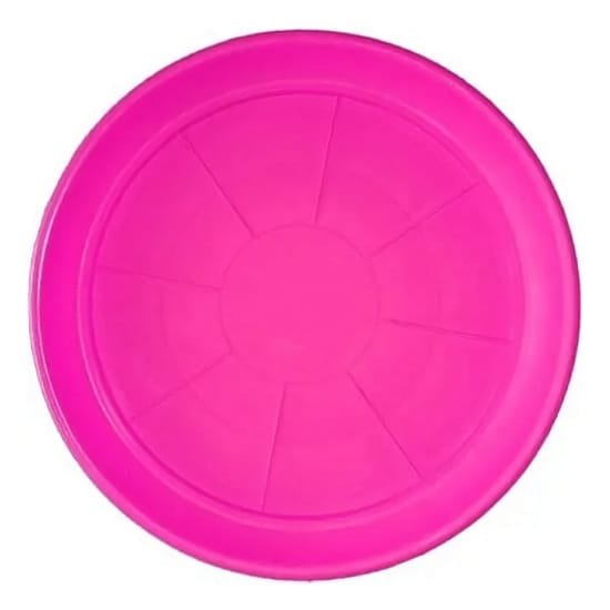 Plato Para Macetero Redondo P19 de Color Rosado