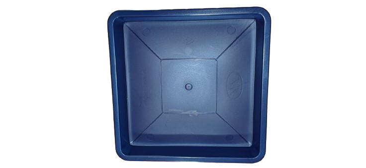 Plato Para Macetero Cuadrado PC40 de Color Azul Petroleo