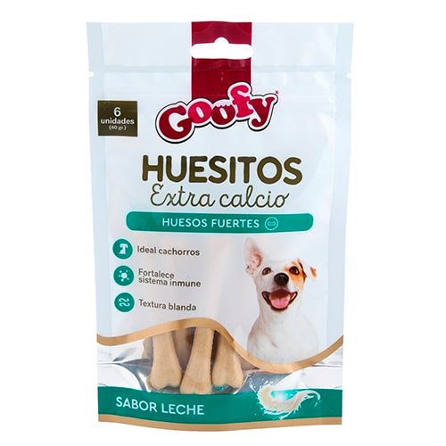 Huesitos Extra Calcio Goofy para Perros Cachorros