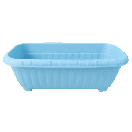 Jardinera Nueva de 45 Cm Color Azul Pastel Con Diseño