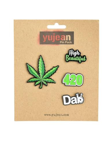 CANNABIS ENAMEL PIN PACK