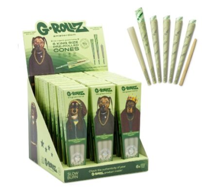 Conos G-ROLLZ King Size Organic Green Hemp Pets 24 Unid. PR1174KA