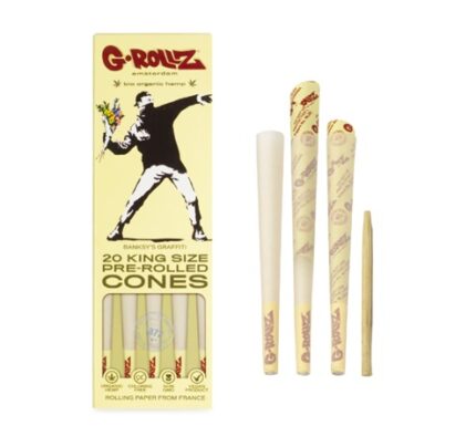 Conos G-ROLLZ King Size Organic Hemp Extra Thin Banksy BG1433KA