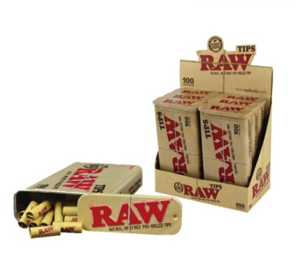 Display Cajetilla Metalica RAW con Tips Preenrolados 6 unid.