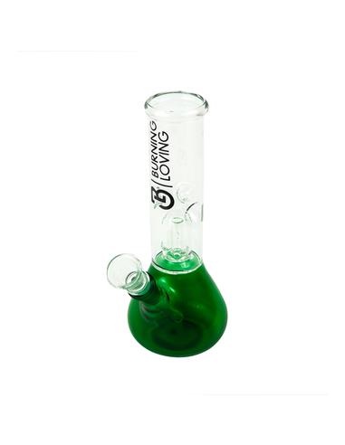 Glass Bong 20.30cm 8 Percolator Color - Green - Burning Loving