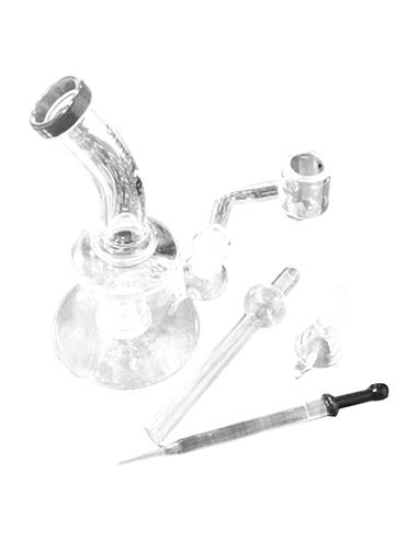 Glass RIG 6 With Inside Shower Attachment Banger