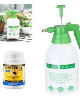 KIT Rociador y Pulverizador + Insecticida Cyperkill 25 EC 100 cc Plagas Hogar