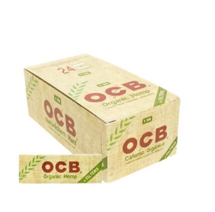 Papel OCB Cañamo 1 1/4 + TIPS 24 unid.