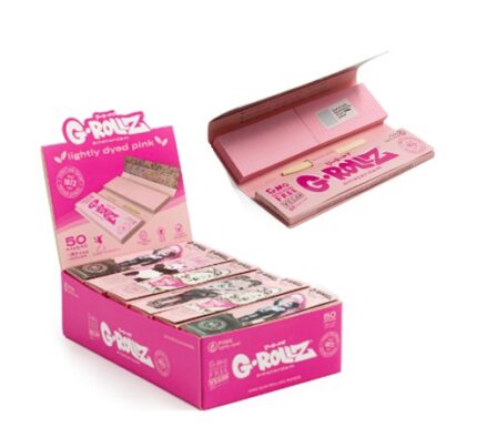 Papelillo G-ROLLZ Pink King Size + Tips Banksy 24 unid. BG35A