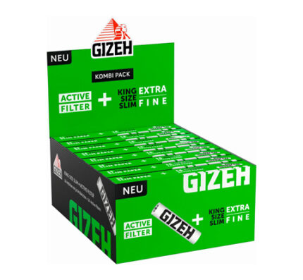 Papelillo Gizeh Black King Slim + Active Filter 16 unid.