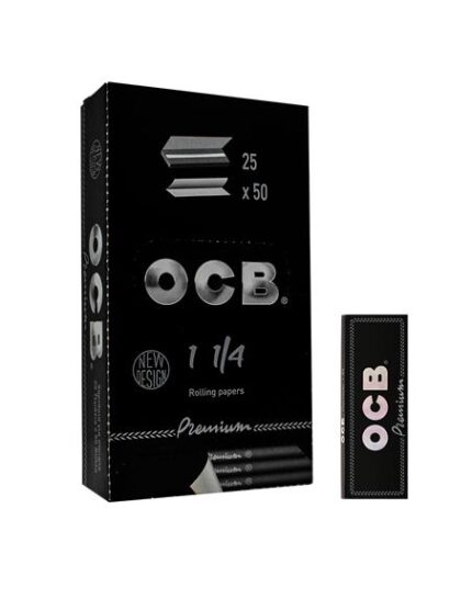 Papelillo OCB Negro Premium 1 1/4 - Caja 25 Unidades