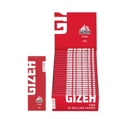 Papelillos Gizeh Rojo 1 1/4 Fine 25 unid. Especial para Tabaco