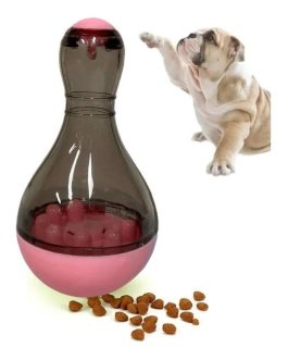 Juguete Para Mascotas Dispensador de Comida Pet Ball-Food Rosado