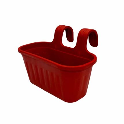 Jardinera de Balcón Roja